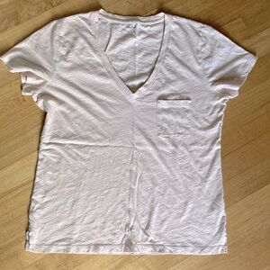 Ballet Pink Madewell V-Neck Tee